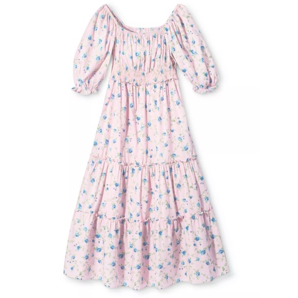 LoveShackFancy x Target Pink and Blue Floral Dress            Size XS | EUC - Picture 1 of 7